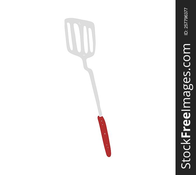 flat color illustration of spatula. flat color illustration of spatula