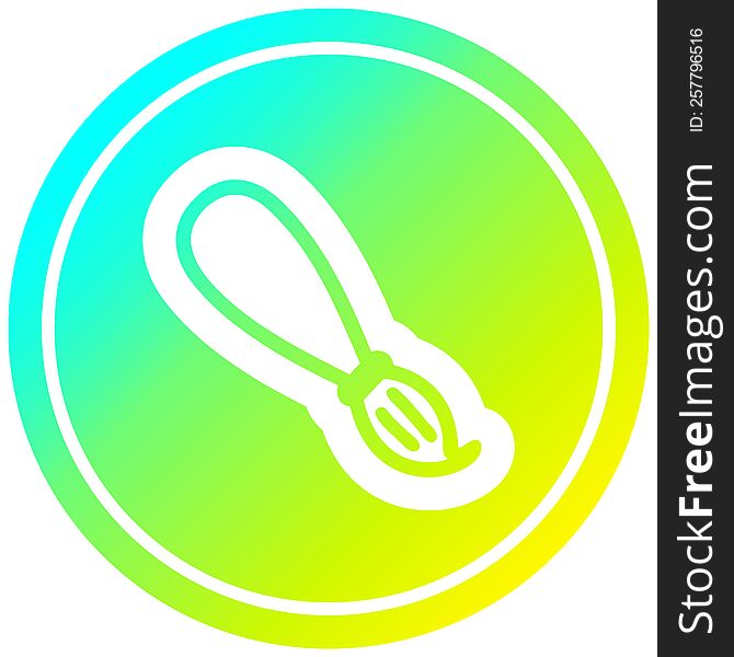 paint brush circular icon with cool gradient finish. paint brush circular icon with cool gradient finish