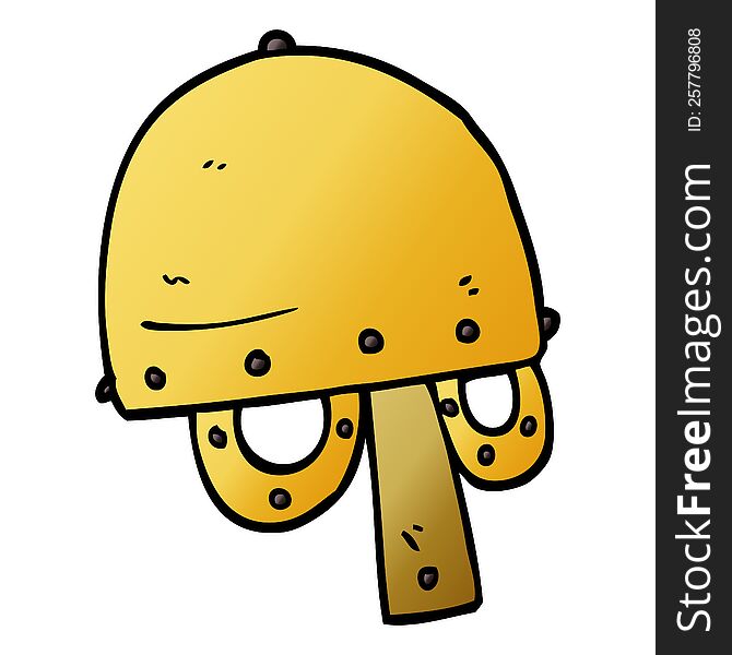 Cartoon Doodle Viking Helmet