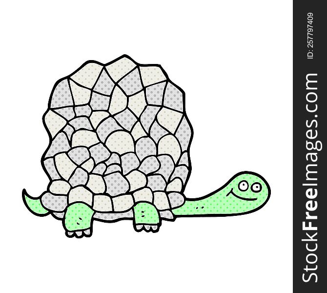 freehand drawn cartoon tortoise