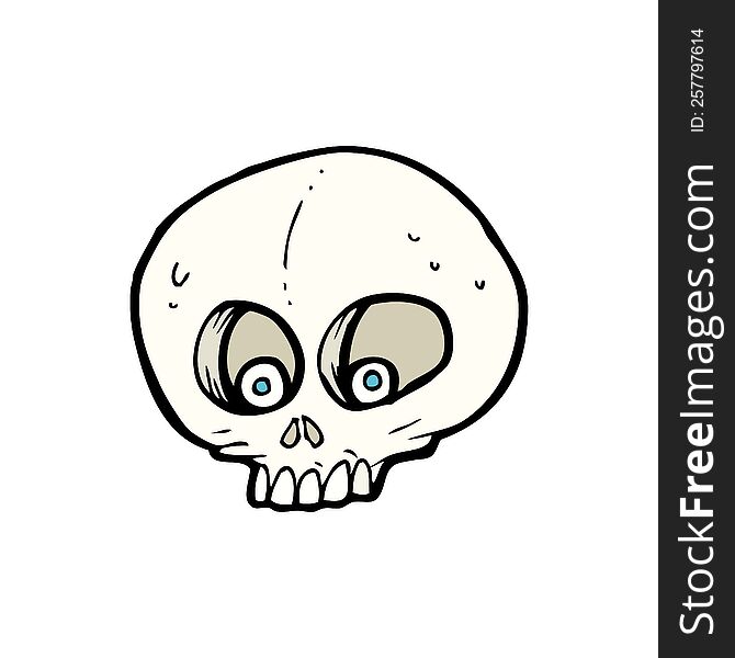 cartoon funny skull