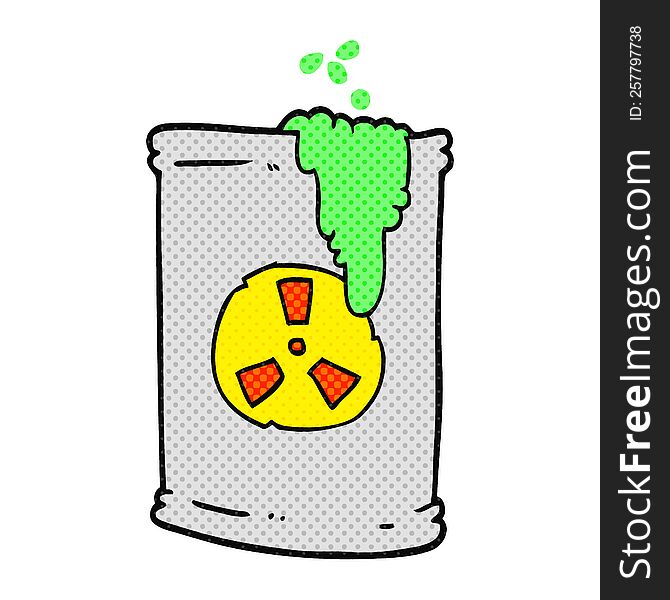 cartoon radioactive waste