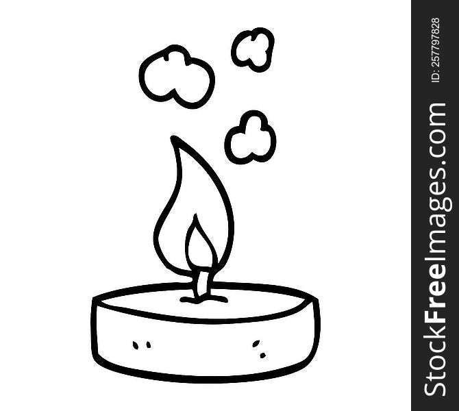 line drawing cartoon small candle