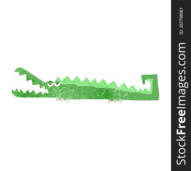 Retro Cartoon Crocodile