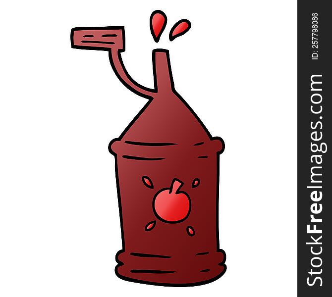 cartoon doodle of tomato sauce