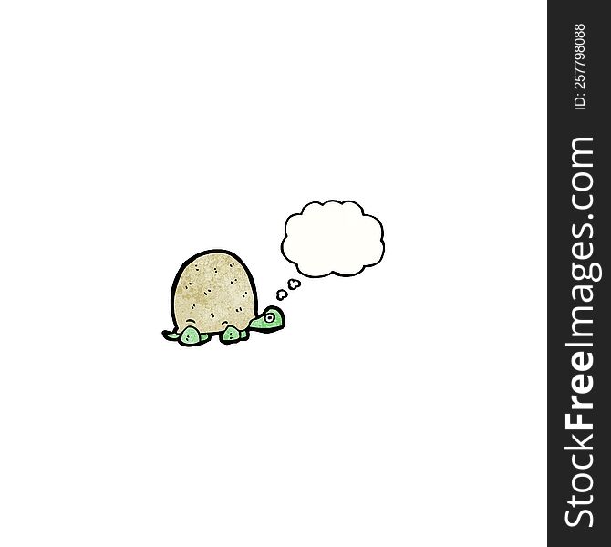 cartoon tortoise with thought bubble