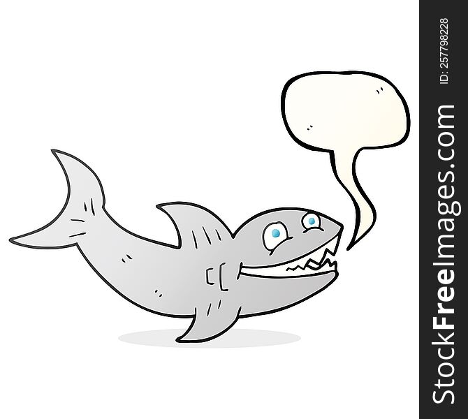 Speech Bubble Cartoon Shark