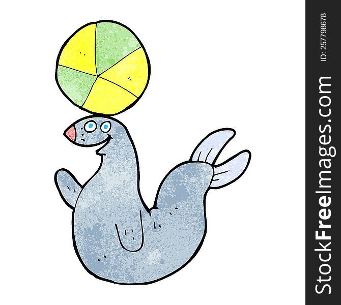 Cartoon Seal Balancing Ball