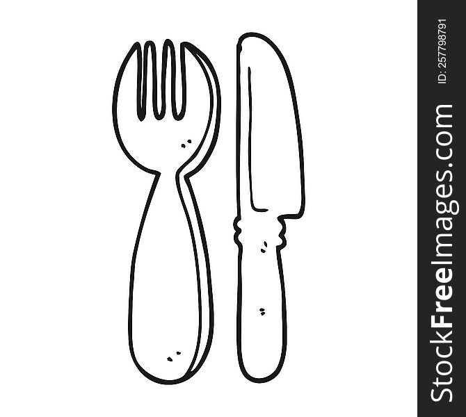 cartoon knife and fork