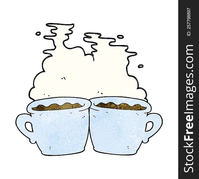 Textured Cartoon Old Coffee Cup