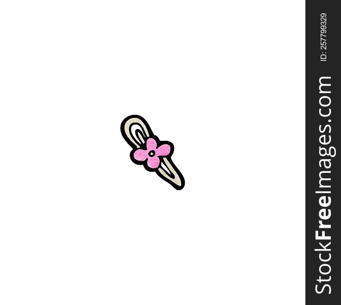 cartoon flower hair clip