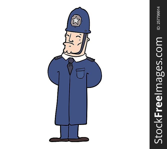 cartoon policeman. cartoon policeman