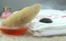 Sponge Bath And Liquid Soap Royalty Free Stock Photo Sponge Bath And Liquid Soap Royalty Free Stock Photo