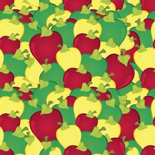 Apples Seamless Pattern Stock Image