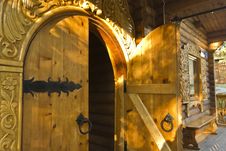 Wooden Door In The House Stock Photography Wooden Door In The House Stock Photography
