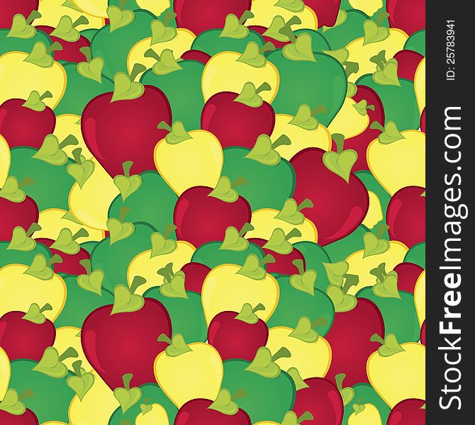 Apples Seamless Pattern