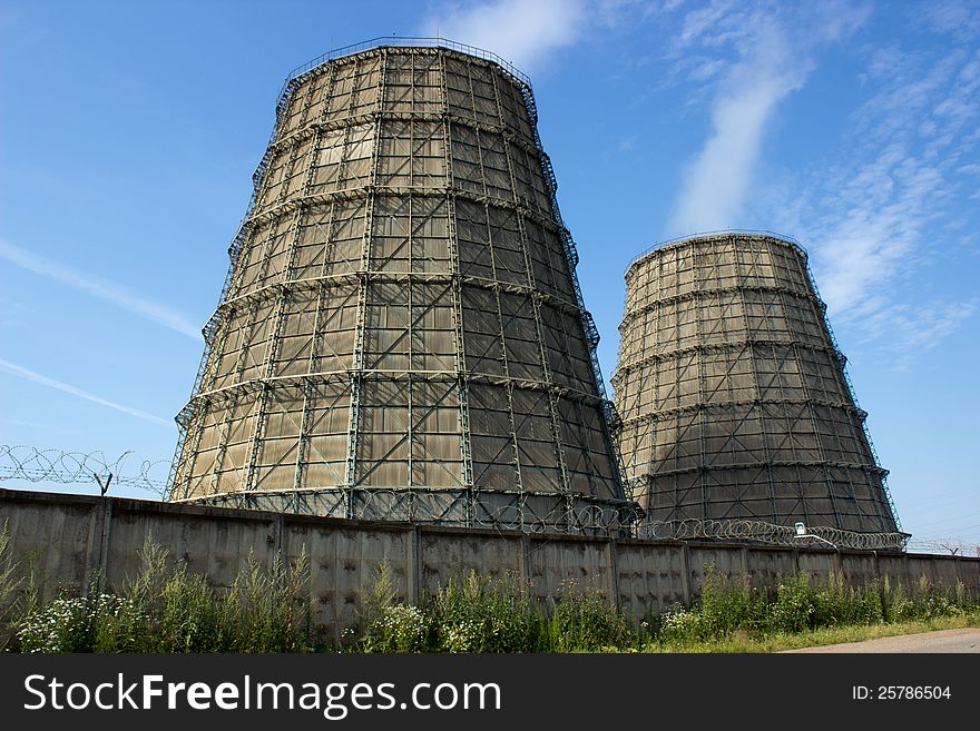 Two large cooling tower of TEP