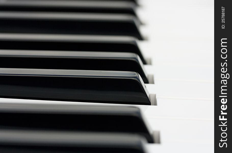 Close-up electronic piano keys. Close-up electronic piano keys