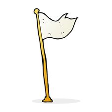 Cartoon Flag On Pole Stock Photo