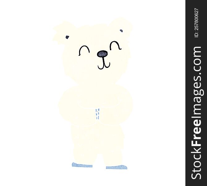 cartoon happy little polar bear