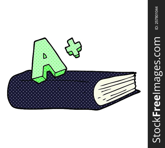 Cartoon A Grade Symbol And Book