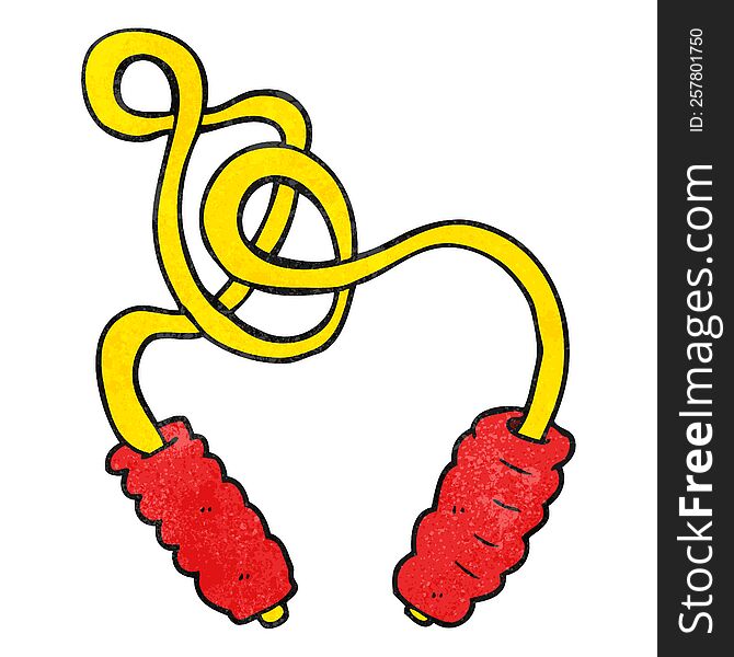 freehand textured cartoon skipping rope