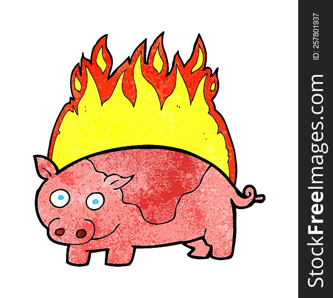 cartoon pig on fire cartoon. cartoon pig on fire cartoon