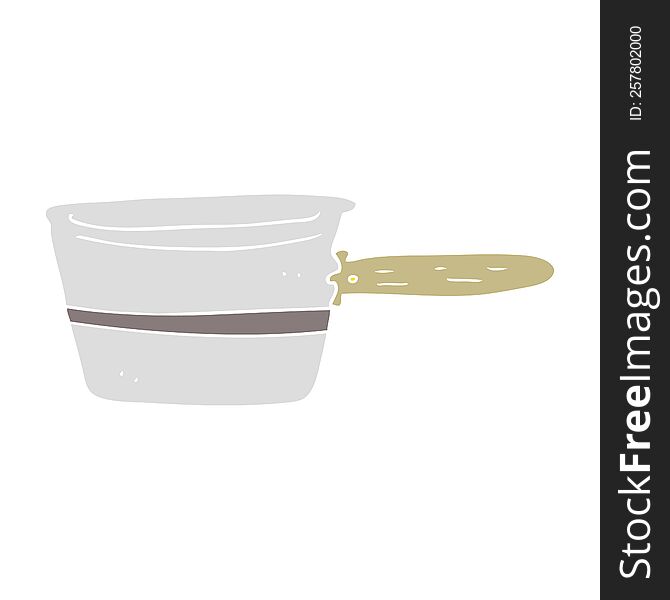 flat color illustration of saucepan. flat color illustration of saucepan