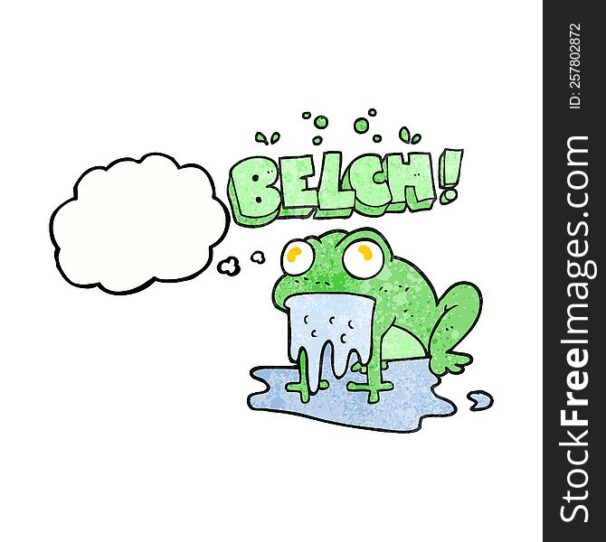 Thought Bubble Textured Cartoon Gross Little Frog