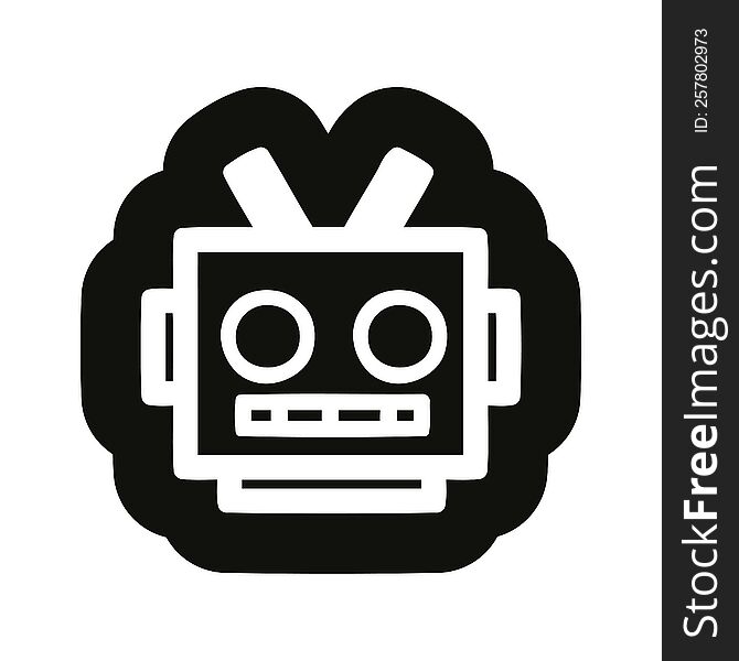 robot head icon symbol