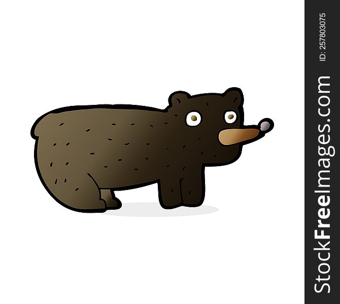 funny cartoon black bear