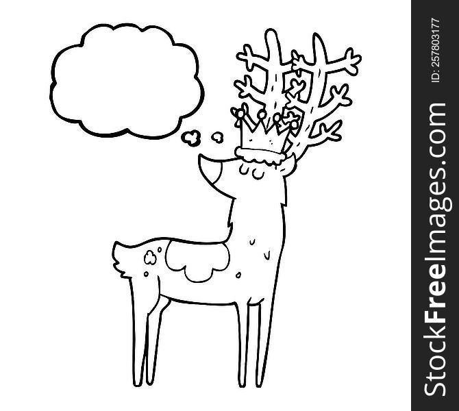 Thought Bubble Cartoon Stag King