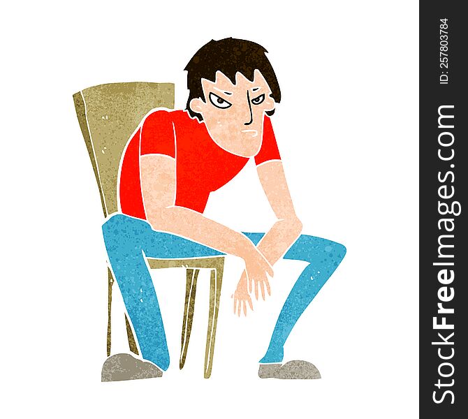 cartoon dejected man