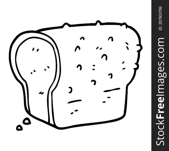 Line Drawing Cartoon Wholemeal Bread