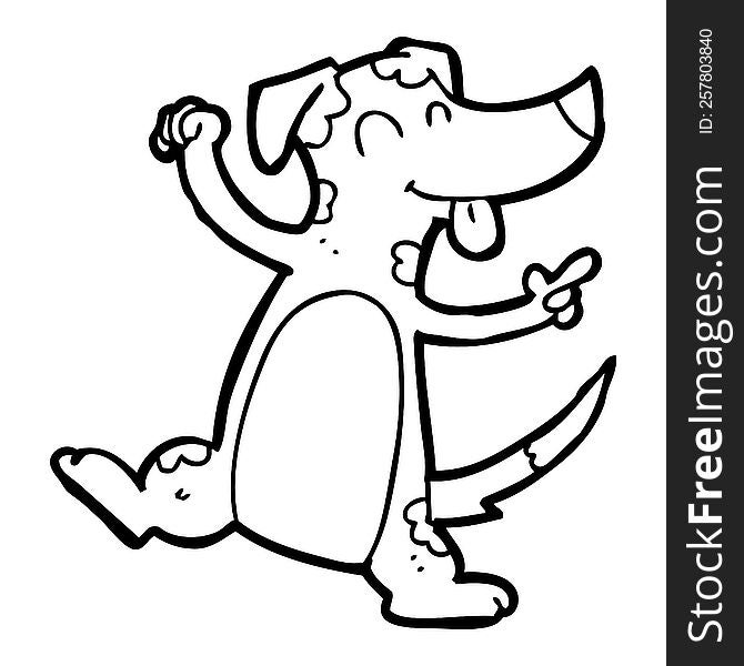 Cartoon Dancing Dog