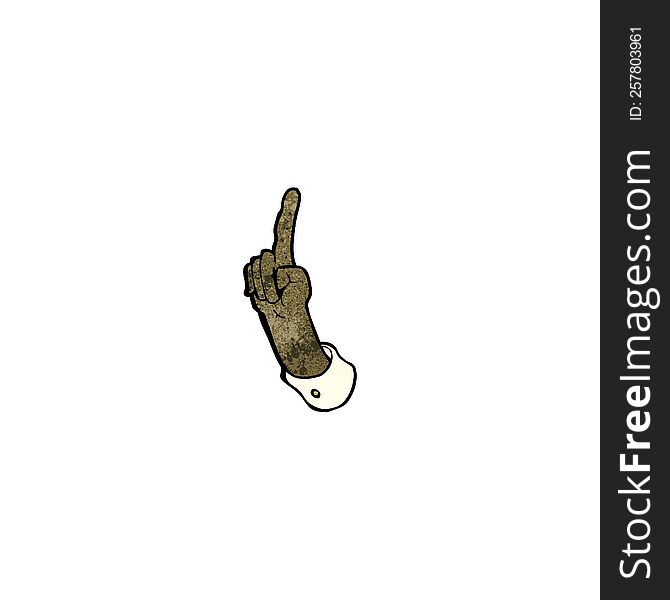 pointing hand cartoon symbol