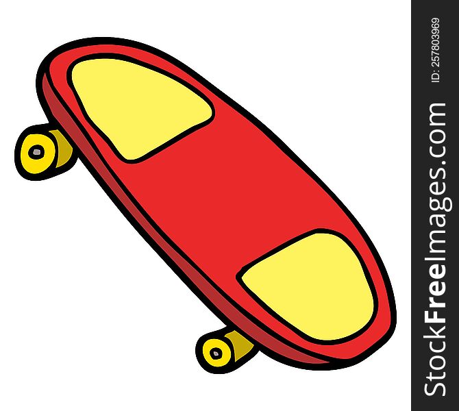 cartoon doodle skateboard