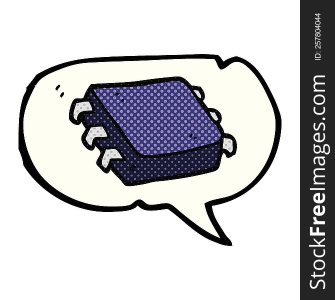 Comic Book Speech Bubble Cartoon Computer Chip