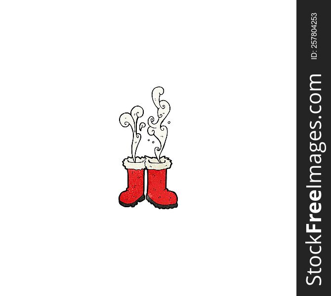 smoking santa boots