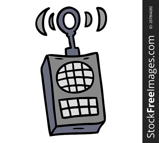 hand drawn cartoon doodle of a walkie talkie
