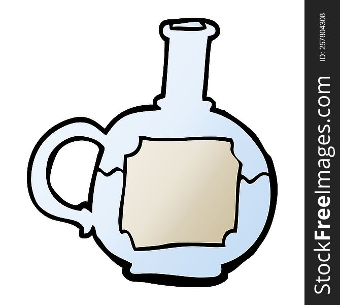 Cartoon Doodle Of Potion Bottle