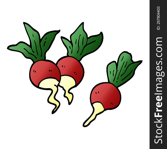 Cartoon Doodle Healthy Radish