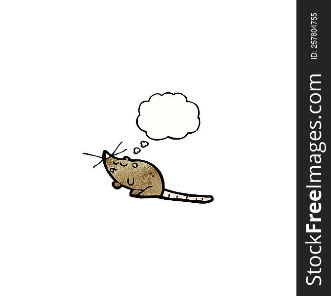 Cartoon Rat With Thought Bubble