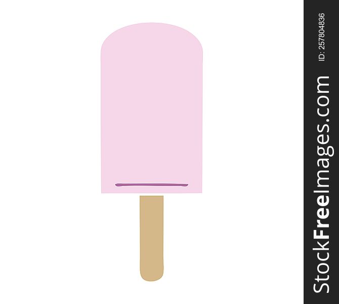 Quirky Hand Drawn Cartoon Ice Lolly