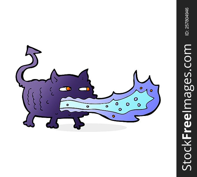 cartoon fire breathing imp