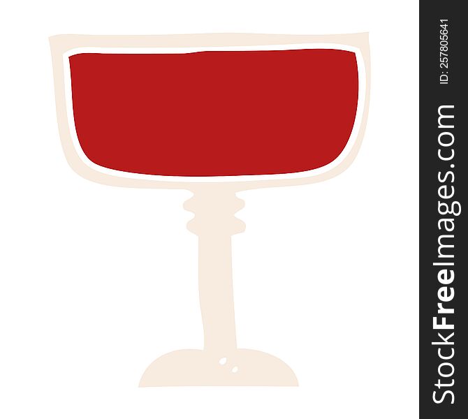Flat Color Style Cartoon Wine Glass
