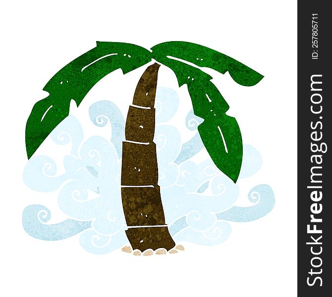 cartoon palm tree symbol