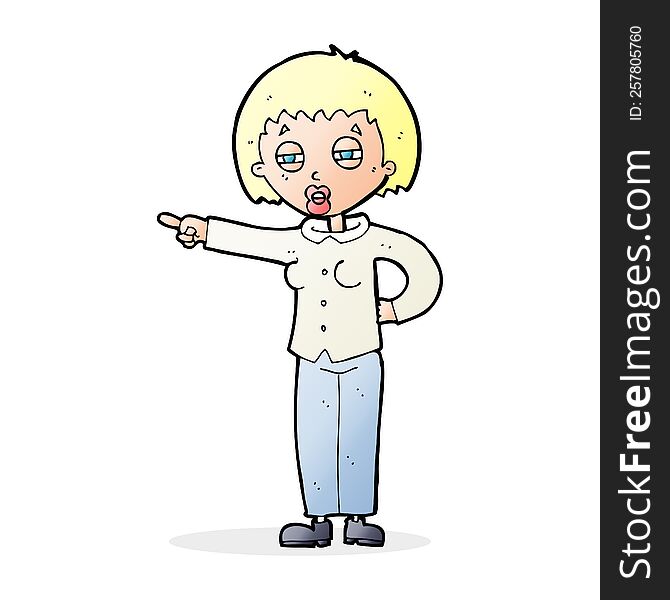 cartoon woman telling off