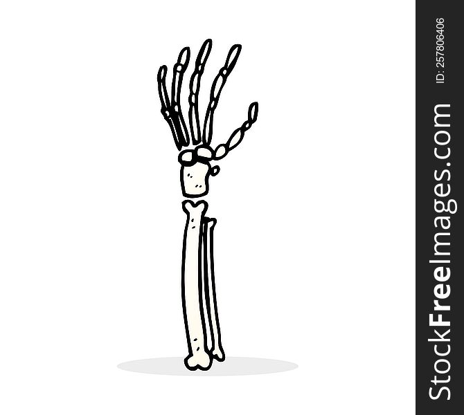 cartoon skeleton hand