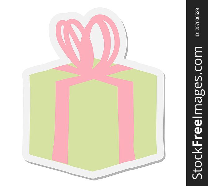 wrapped gift sticker